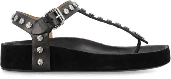 ISABEL MARANT Enora studded leather sandals Black