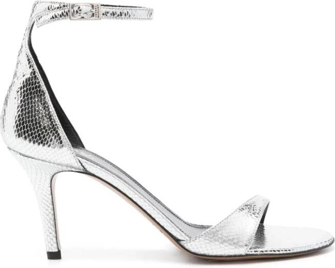 ISABEL MARANT Eonie 80mm leather sandals Silver