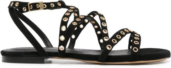 ISABEL MARANT eyelet-embellished suede sandals Black
