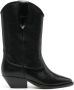 ISABEL MARANT leather block-heel boots Black - Thumbnail 1