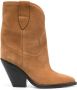ISABEL MARANT Leyane 90mm suede boots Brown - Thumbnail 1