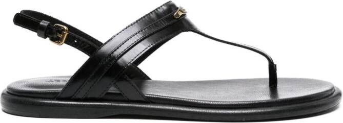ISABEL MARANT Nya leather slingback sandals Black