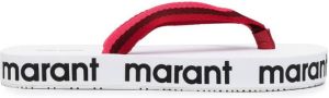 Isabel Marant logo-print flip-flops White