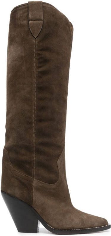 ISABEL MARANT Lomero 100mm suede boots Brown