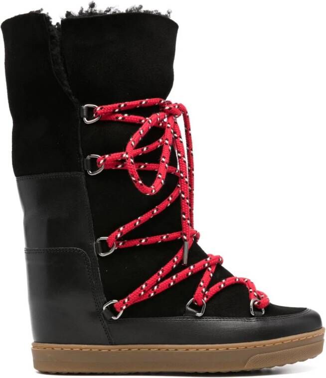 ISABEL MARANT Nowles lace-up snow boots Black