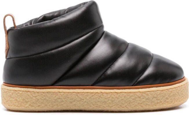 ISABEL MARANT padded leather ankle boots Black