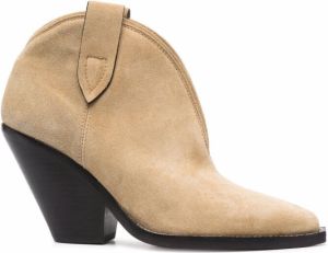 Isabel Marant pointed suede ankle boots Neutrals