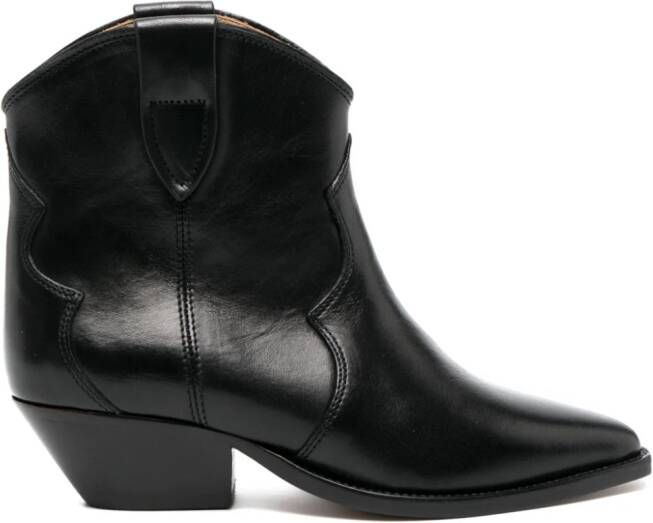 ISABEL MARANT pointed-toe leather ankle boots Black