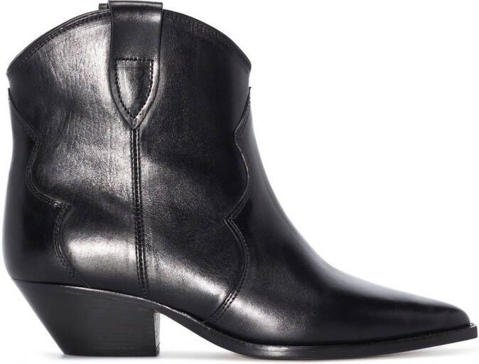 ISABEL MARANT polished-finish pointed-toe boots Black