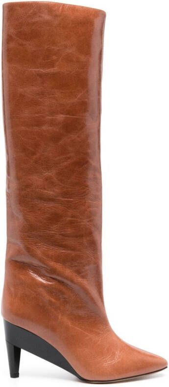 ISABEL MARANT Liesel 85mm knee-high boots Orange