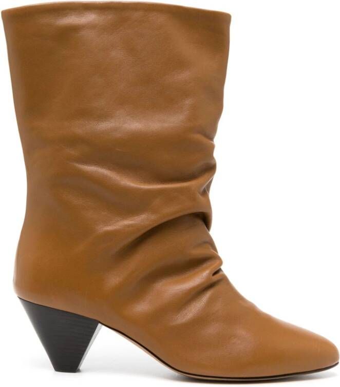 ISABEL MARANT Reachi leather boots Brown