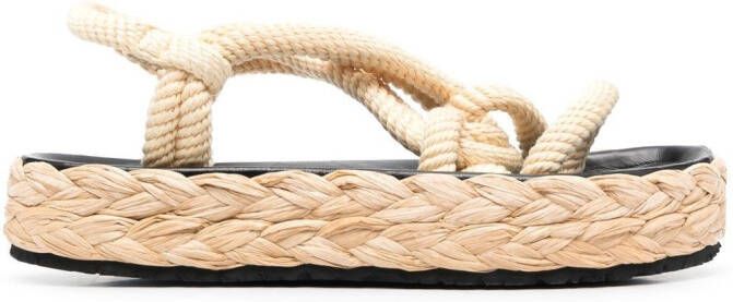 ISABEL MARANT rope-strap platform sandals Neutrals