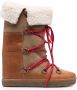 ISABEL MARANT shearling-trim lace-up boots Brown - Thumbnail 1
