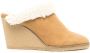 ISABEL MARANT shearling wedge mules Brown - Thumbnail 1