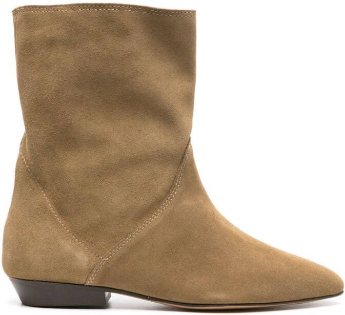 ISABEL MARANT Slaine suede ankle boots Neutrals