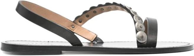 ISABEL MARANT stud-embellished leather sandals Black