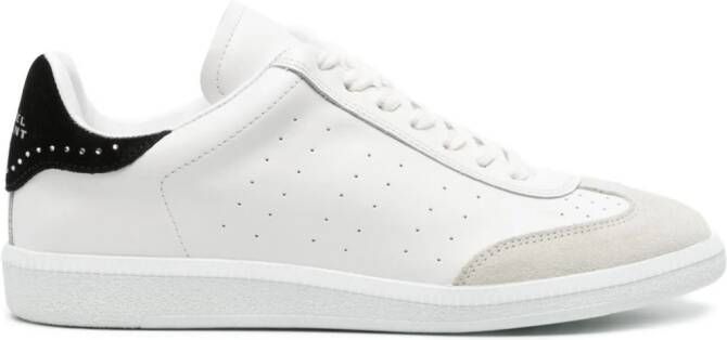 ISABEL MARANT stud-embellished leather sneakers White
