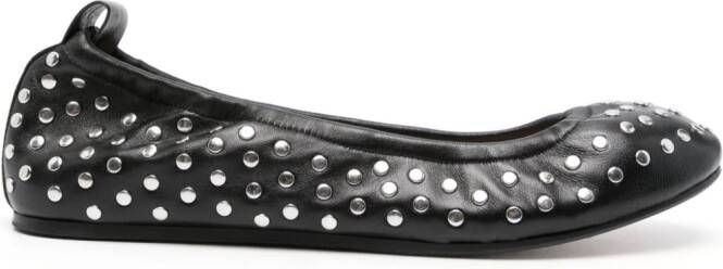 ISABEL MARANT studded leather ballerina shoes Black