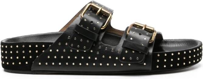 ISABEL MARANT studded leather sandals Black