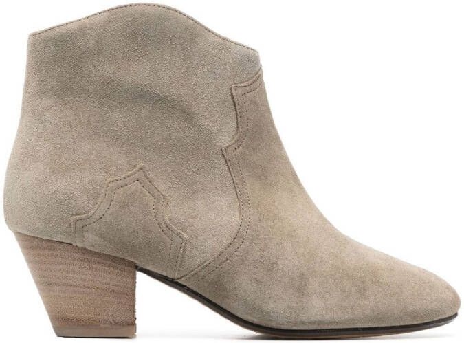 ISABEL MARANT Dicker suede ankle boots Neutrals