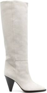 Isabel Marant suede knee-high boots Green