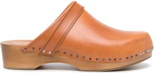 Isabel Marant Thalie leather clogs Brown