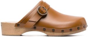 Isabel Marant Thalie leather clogs Brown