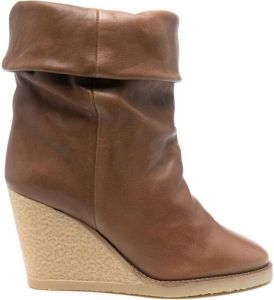 Isabel Marant Totam 90mm leather boots Brown
