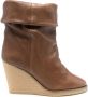 ISABEL MARANT Totam 90mm leather boots Brown - Thumbnail 1