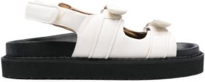 Isabel Marant touch-strap platform leather sandals White