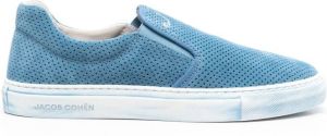 Jacob Cohën perforated-detail slip-on sneakers Blue