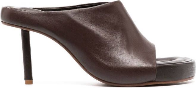 Jacquemus 85mm leather mules Brown