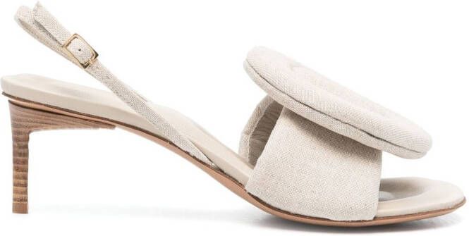 Jacquemus Cuscinu slingback sandals Neutrals