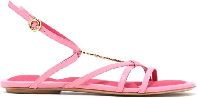 Jacquemus Les Sandales Pralu flat sandals Pink