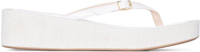 Jacquemus Les Tatanes Lin flatform sandals White