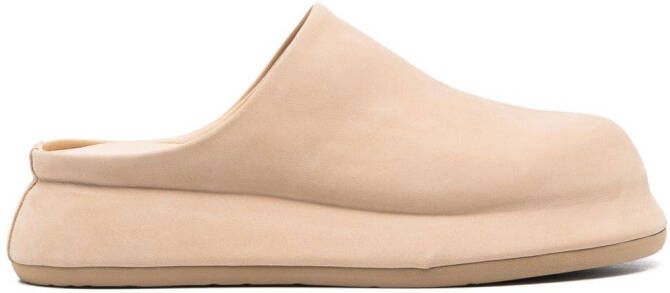 Jacquemus slip-on smooth mules Neutrals