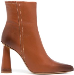 Jacquemus Toula 80mm ankle boots Brown