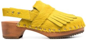 Jejia Claire leather clogs Yellow