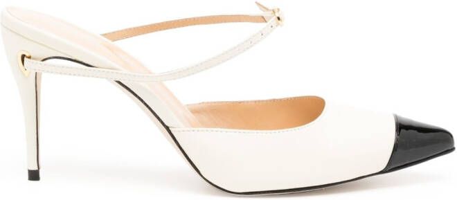 Jennifer Chamandi Giuseppe 85mm pointed-toe mules White