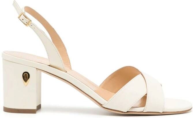 Jennifer Chamandi Leonardo 65mm leather sandals White