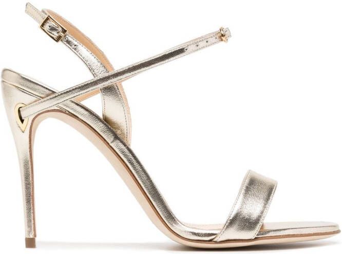 Jennifer Chamandi Tommaso 105mm heeled sandals Gold