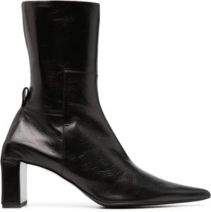 Jil Sander 40mm leather ankle boots Black