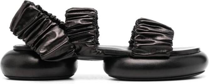 Jil Sander 45mm ruched-strap chunky sandals Black
