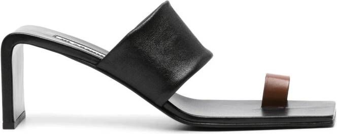 Jil Sander 75mm leather mules Black