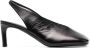 Jil Sander 75mm square-toe leather pumps Black - Thumbnail 1