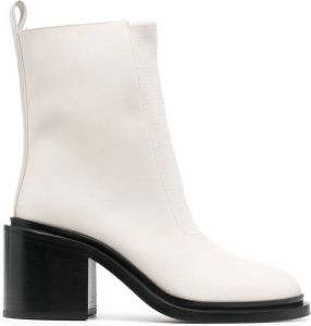 Jil Sander 80mm heel ankle boots White