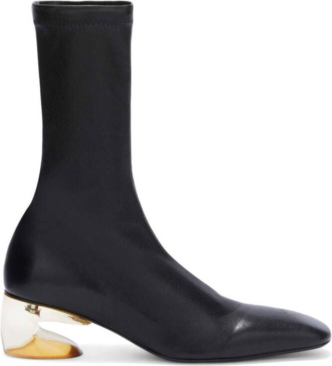 Jil Sander ankle leather boots Black