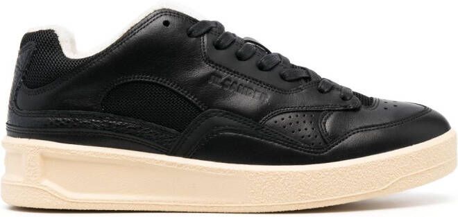 Jil Sander Basket low-top leather sneakers Black