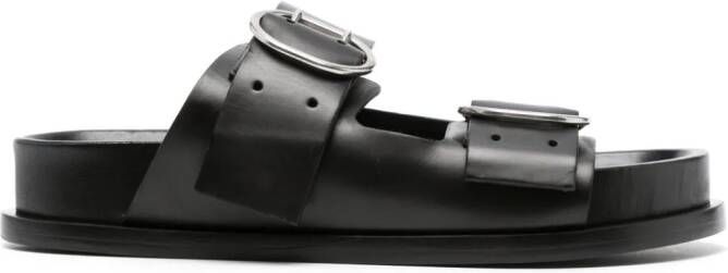 Jil Sander buckle-fastening flat sandals Black