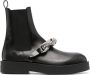 Jil Sander chain-link ankle leather boots Black - Thumbnail 1